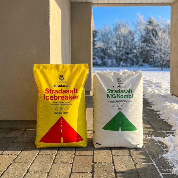 Vejsalt i sække og på palle – Stradasalt og magnesiumchlorid