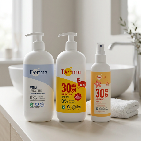 Derma håndsæbe og solcreme – Family og Kids SPF30