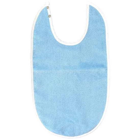 Hagesmækker med plast & 2 Trykknapper LYSEBLÅ