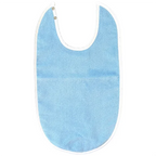 Hagesmækker med plast & 2 Trykknapper LYSEBLÅ