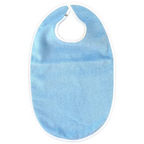 Hagesmækker med plast & 2 Trykknapper LYSEBLÅ