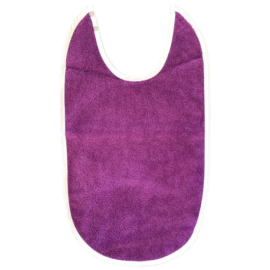 Hagesmækker med plast & 2 Trykknapper LILLA