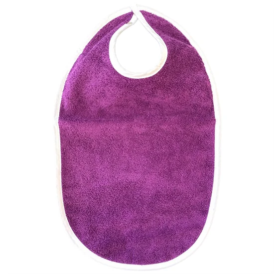 Hagesmækker med plast & 2 Trykknapper LILLA