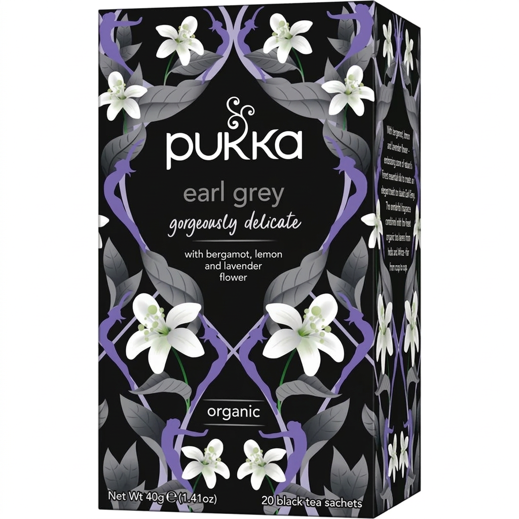 Sort te Pukka Gorgeous Earl Grey økologisk, 20 breve, 40 g