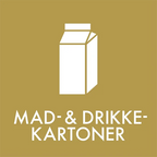 Piktogram Affaldssortering Mad & Drikkekarton 12x12 Brun 1 stk