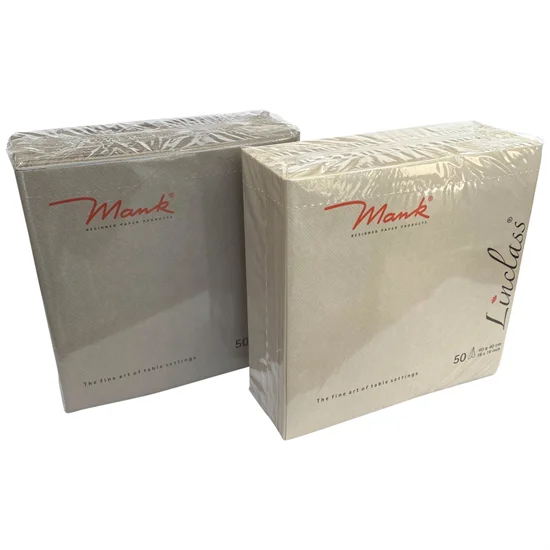 Servietter Airlaid Luxus som stof Sand Pebblestone 40x40 50 stk