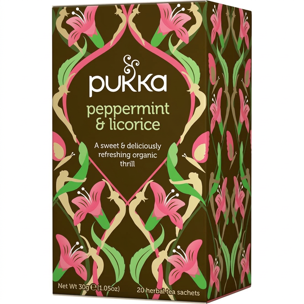 Urtete Pukka Peppermint & Licorice økologisk, 20 breve, 30 g