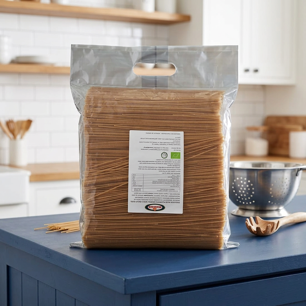 Spaghetti Helios, økologisk fuldkorn, 5 kg