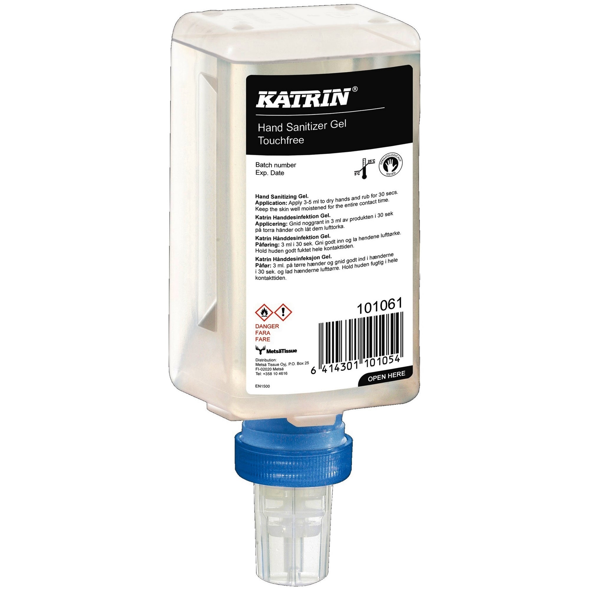 Hånddesinfektion Katrin Gel 101061 Refill Touchfree 12x500ml