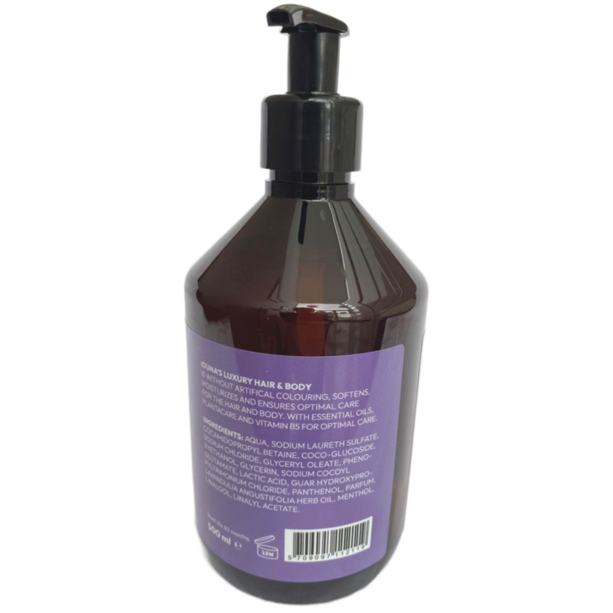Hair & Body Wash Lavender 500 ml Mild Sæbe til Hår og Krop Bagsiden