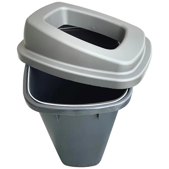 Affaldsspand 90L Genbrugsplast Sort 1 stk