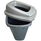 Affaldsspand 90L Genbrugsplast Sort 1 stk