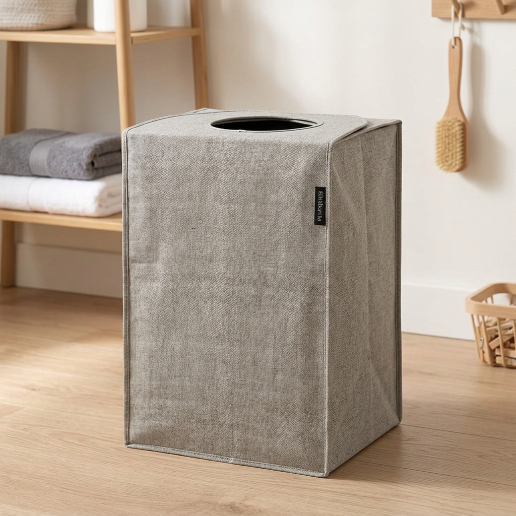 Vasketøjstaske Brabantia, rektangulær 55 liter, grå