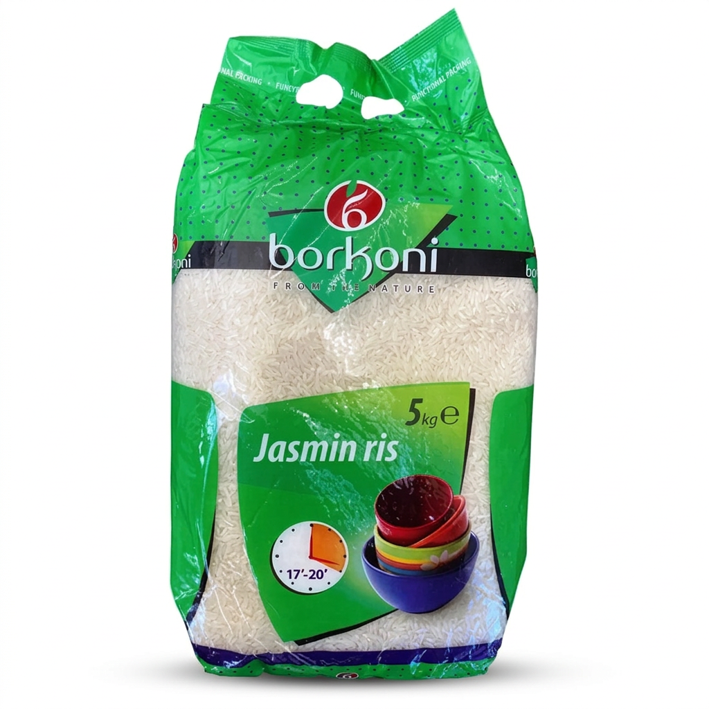 Jasminris Borkoni, langkornede ris, 5 kg
