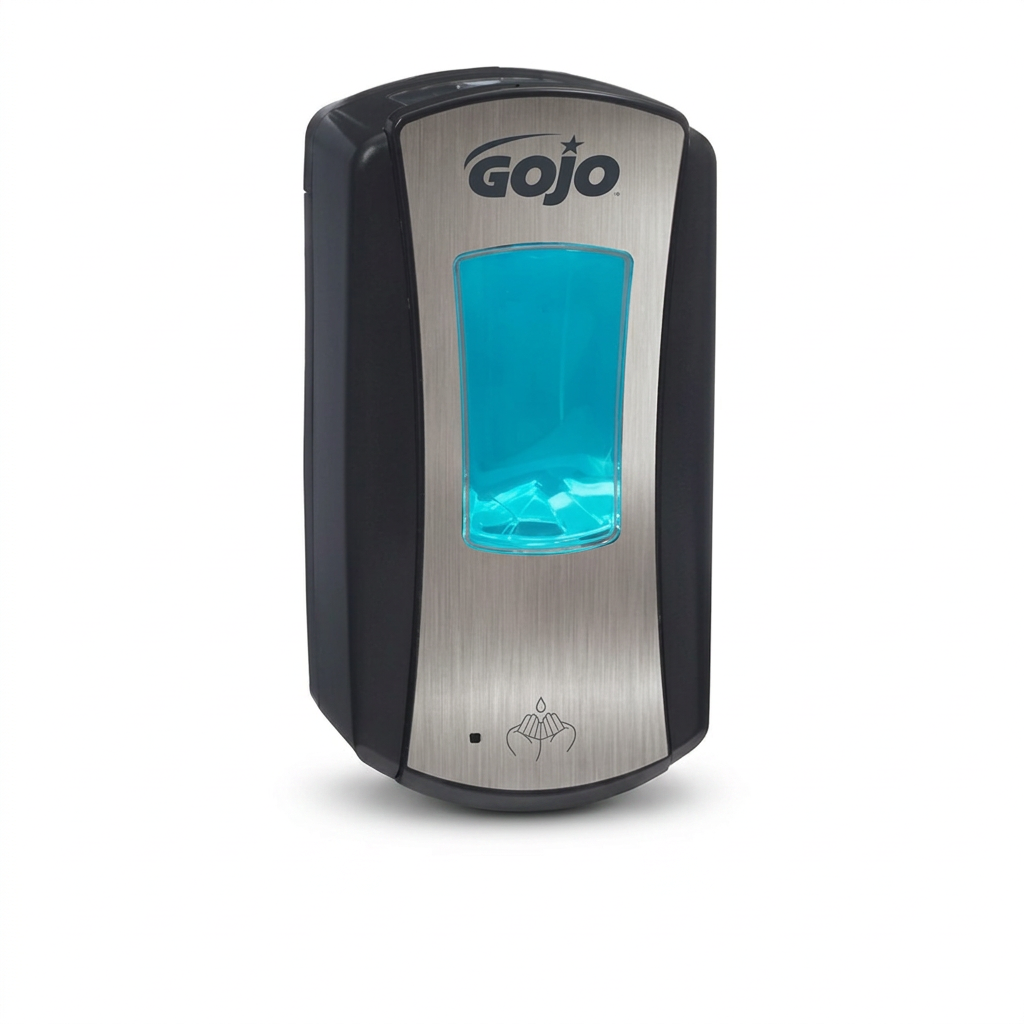 Skumsæbedispenser GOJO LTX-12, krom/sort, 1200 ml