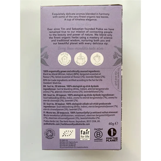 Pukka The Gorgeous Earl Grey 20 breve