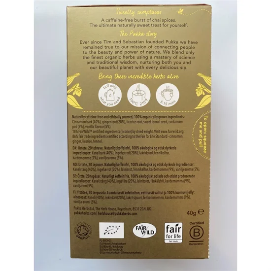 Pukka The Vanilla Chai Øko 1x20 breve