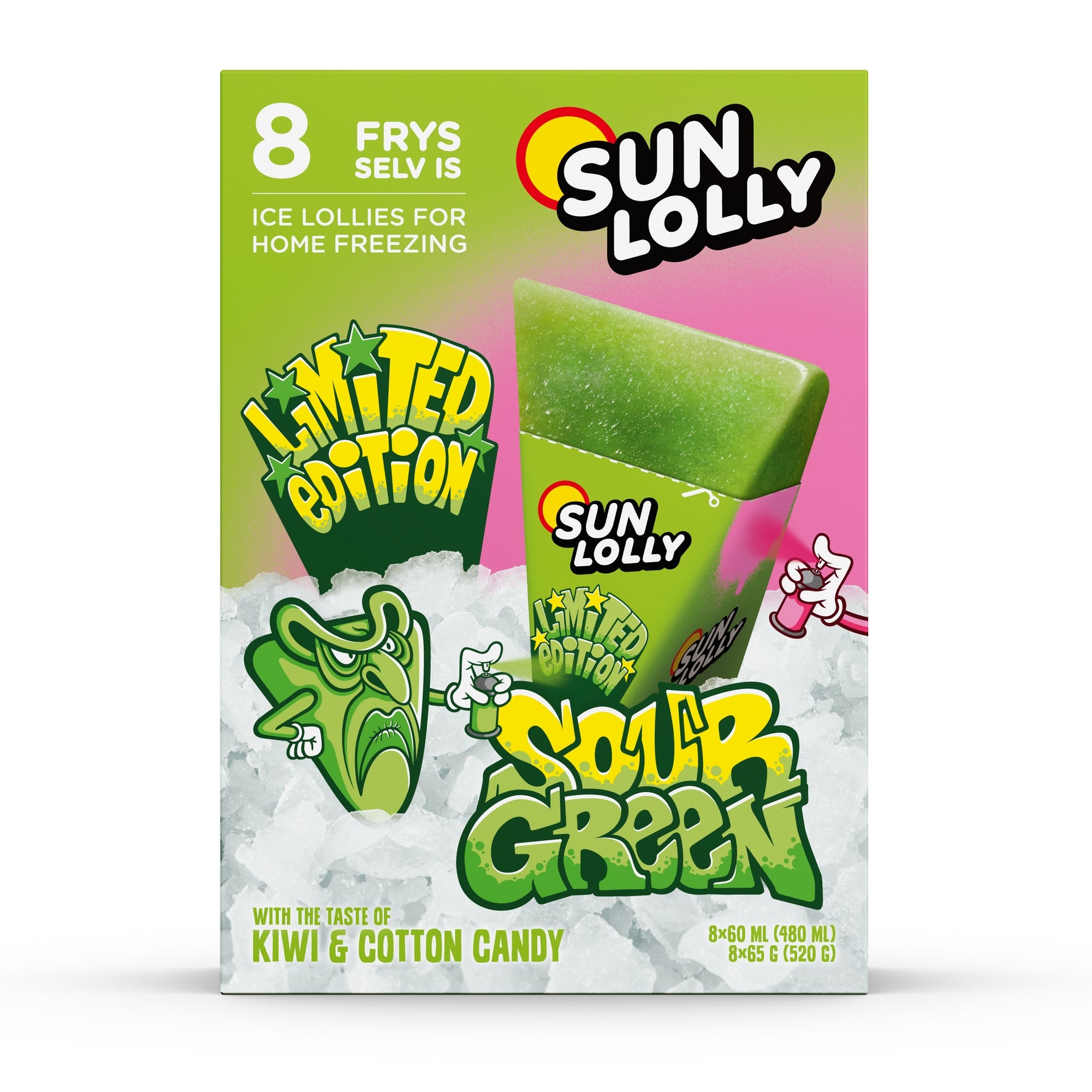 Is Sun Lolly Sour Green 1x8 stk
