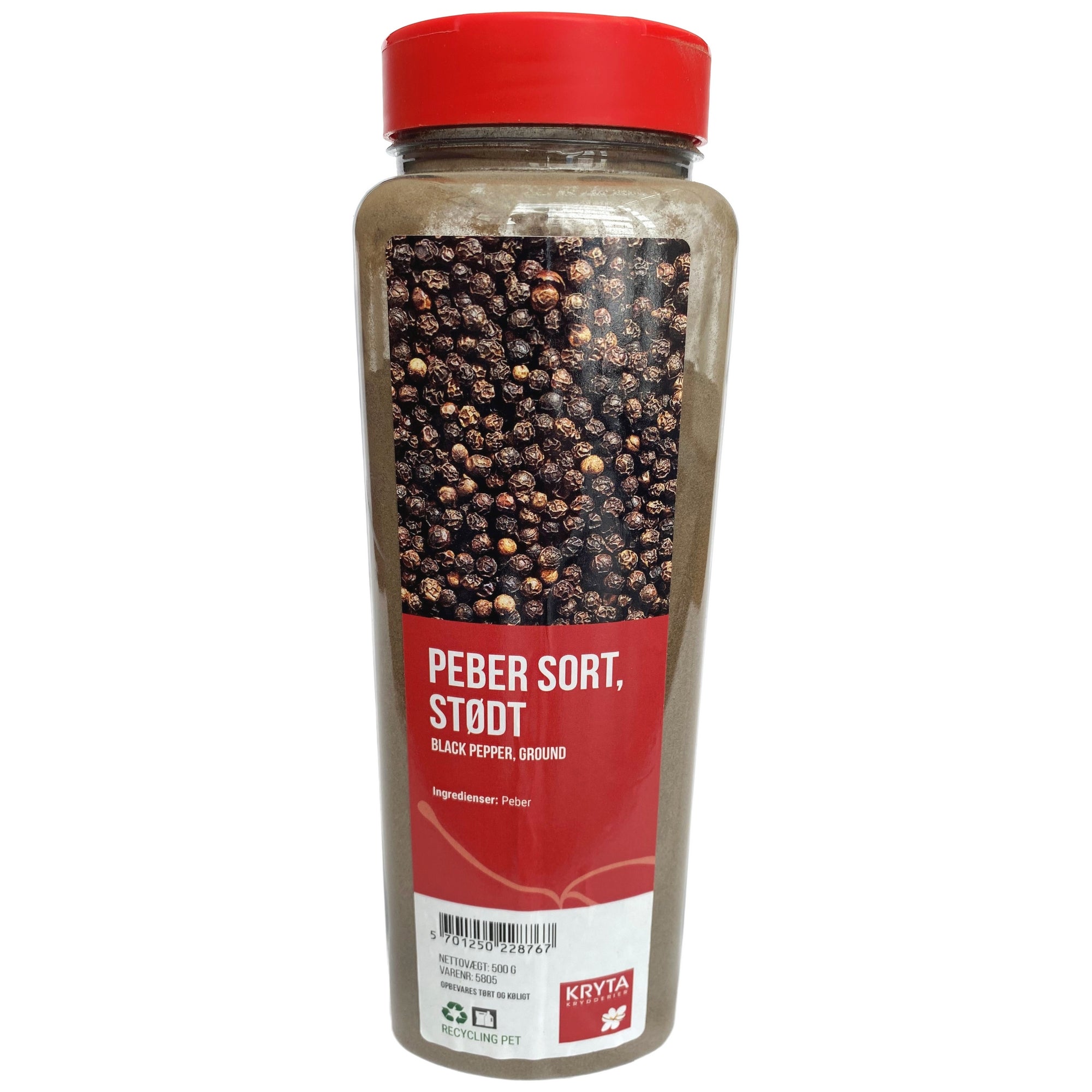 Peber sort stødt 500 gram 1 stk