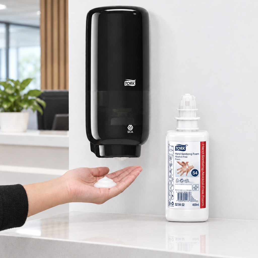 Sæbedispenser Tork S4 TouchFree, sort, 1 liter