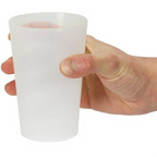 Flergangs Plastglas PP Kold/Varm Hvid 30cl 12 stk