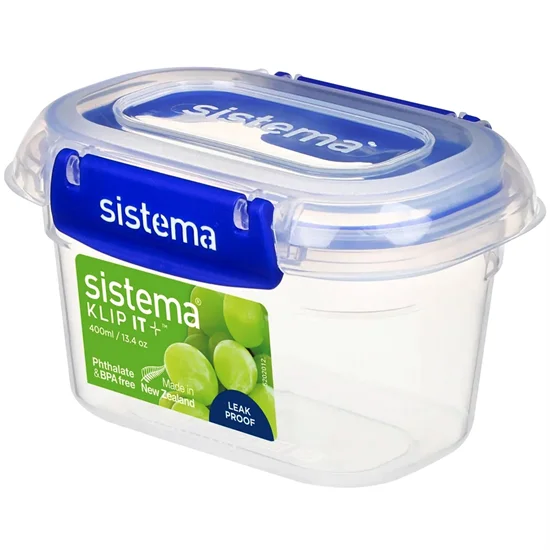 Opbevaringsboks 400ml Sistema Klip It Rektangular 1 stk