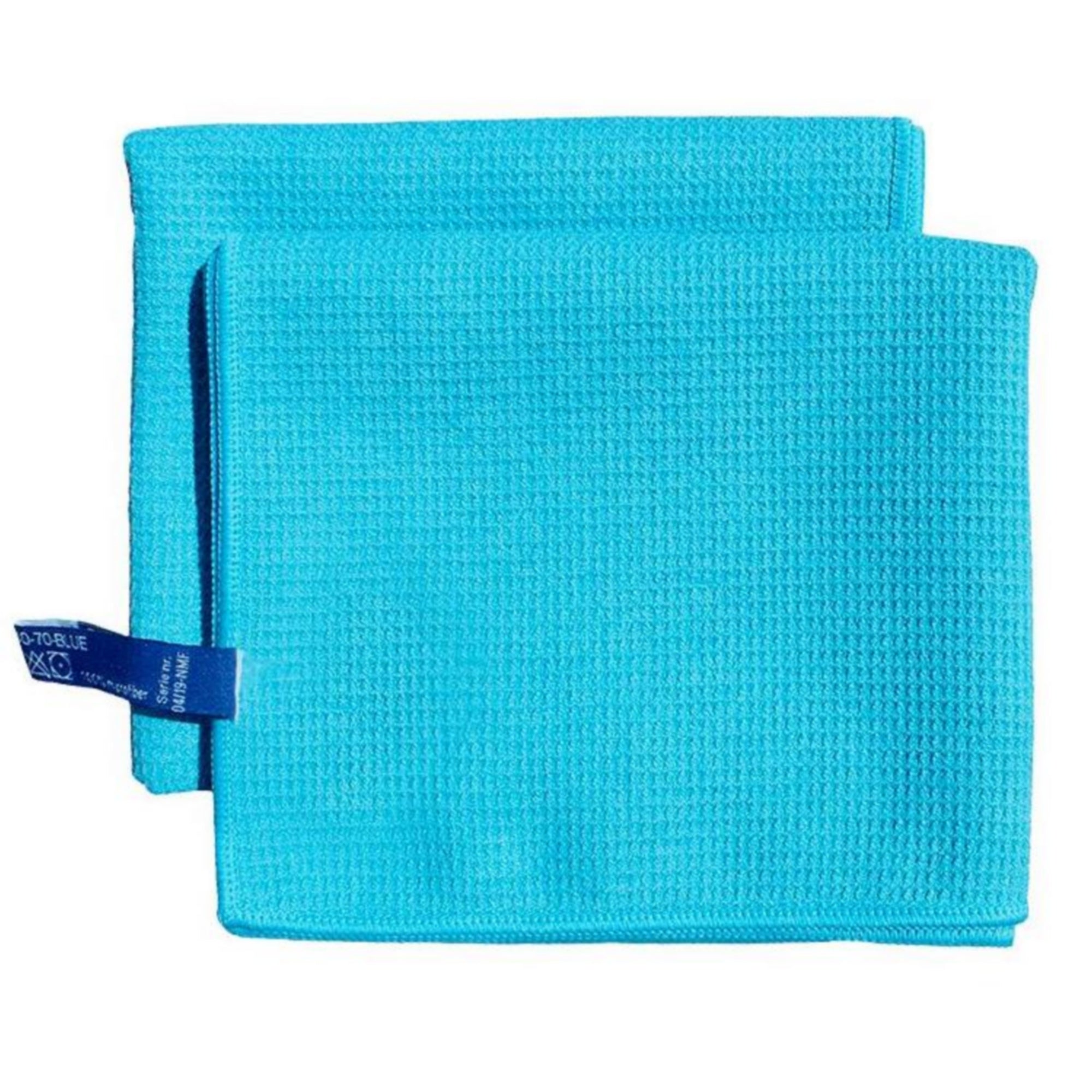 Viskestykke Fnugfri Microfiber Vaffelvævet 40x70 cm Blå