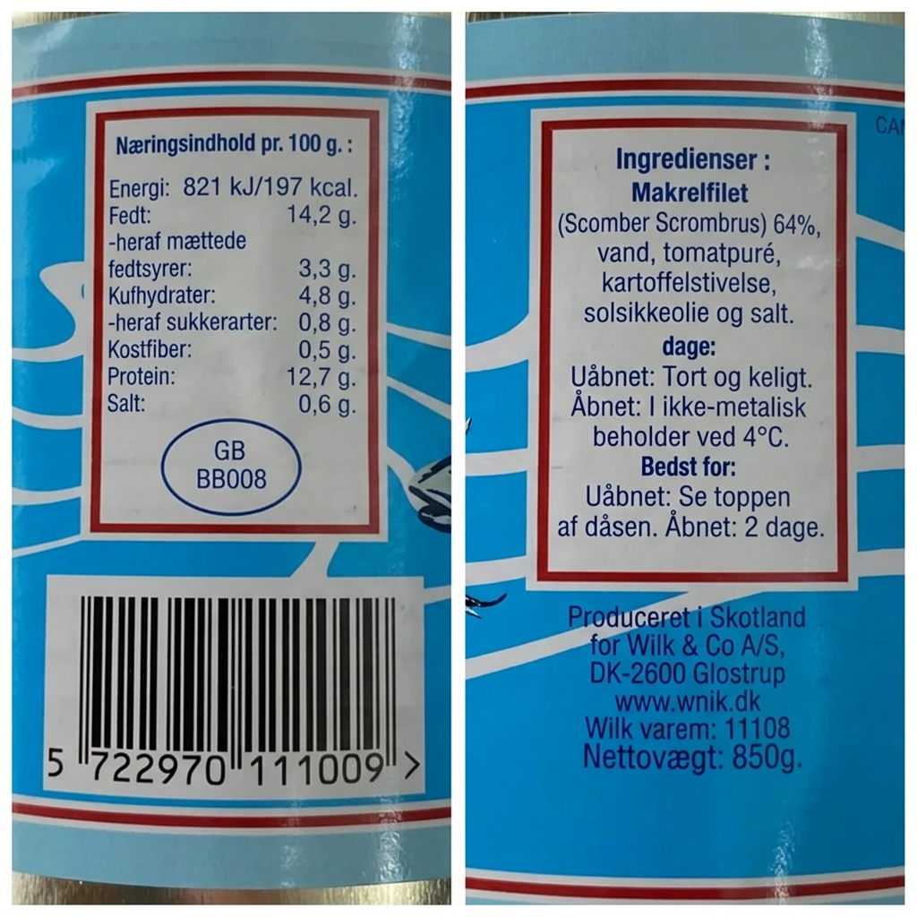Makrelfilet i tomat Laguna, 850 g