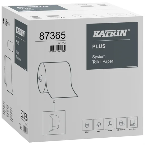 Toiletpapir Katrin Plus System 2-lags 36 ruller