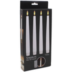 Stagelys 3D LED 24,5 cm Hvide  4-pack Med Fjernbetjening