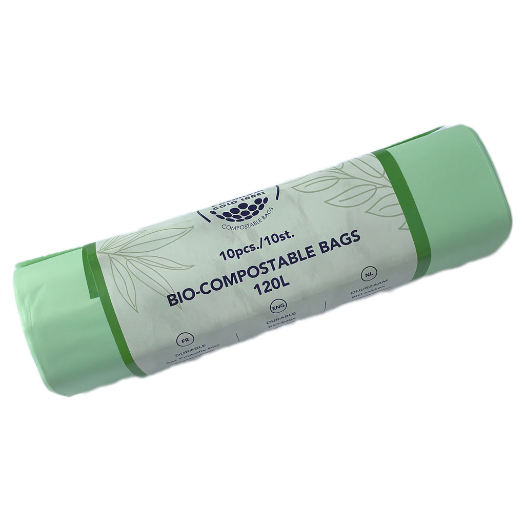Biosæk 120 L 70x110 cm – komposterbar PLA 18 my grøn