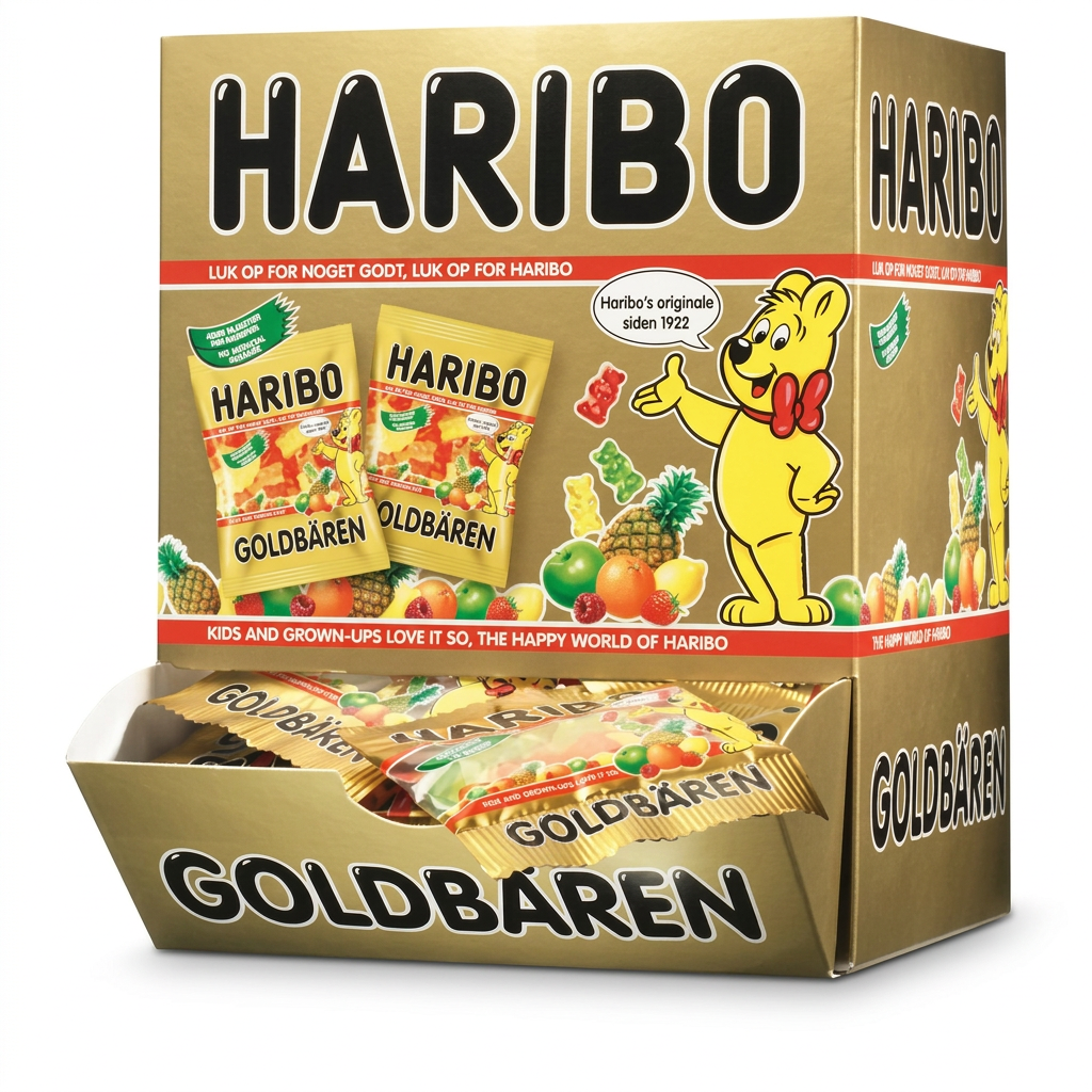 Vingummi Haribo Guldbamser, 100 miniposer