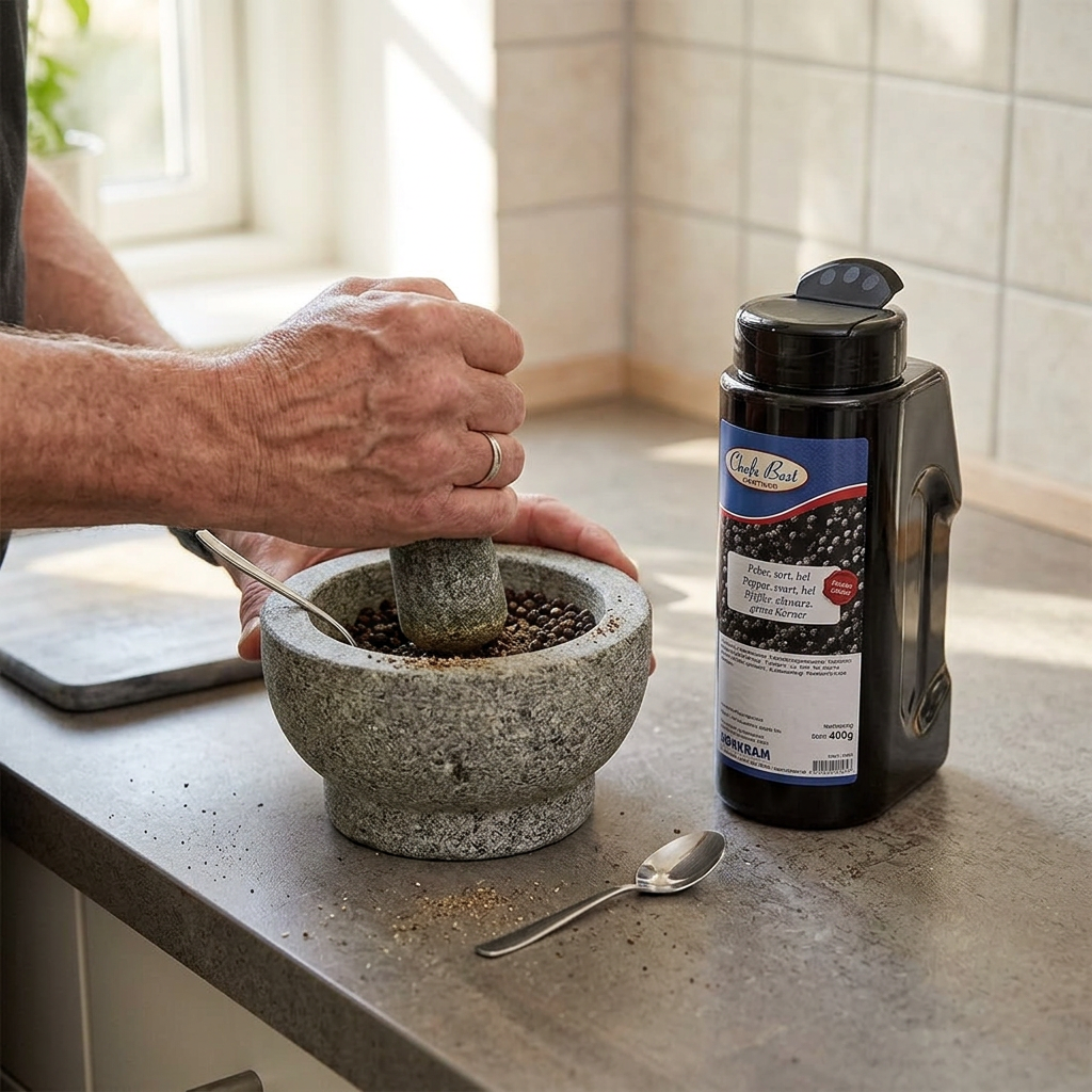 Hele sorte peberkorn Chefs Best Partner, 400 g