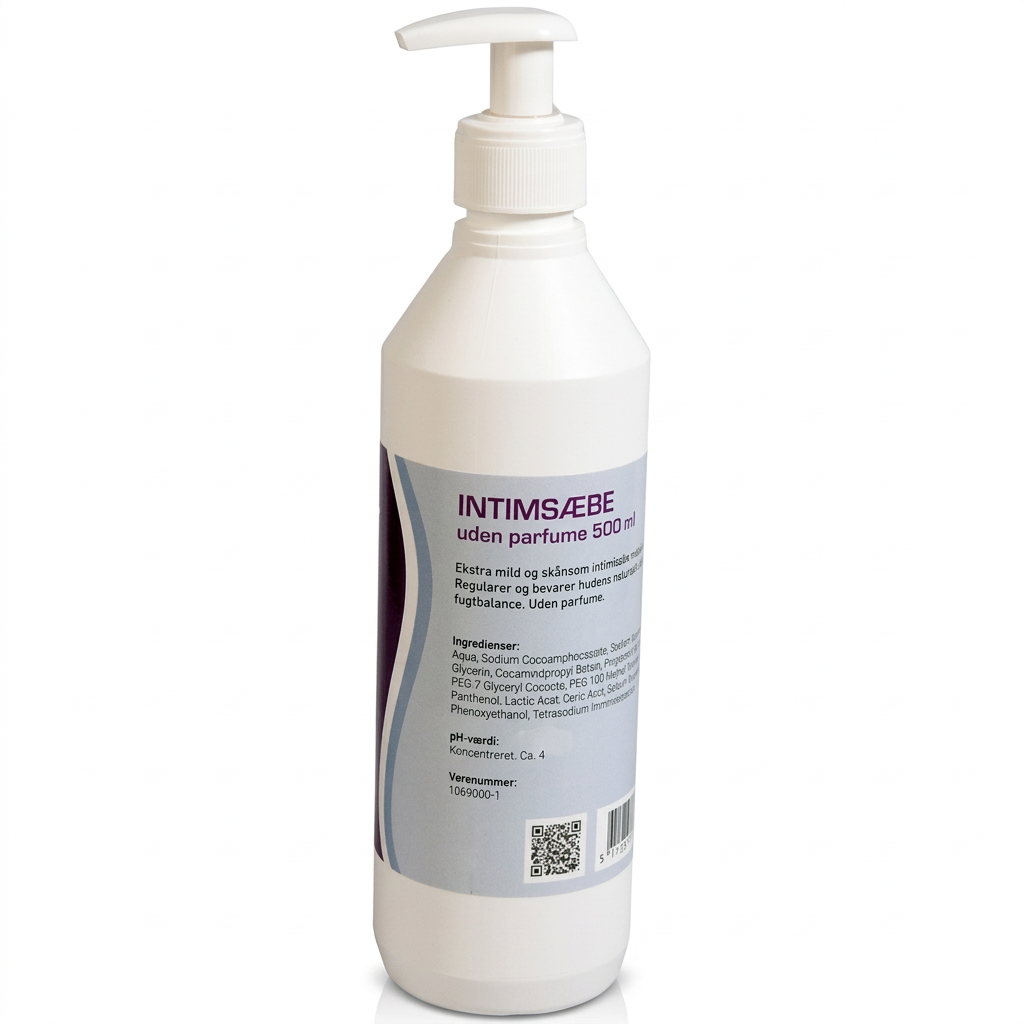 Intimsæbe Pristine uden farve og parfume, 500 ml med pumpe