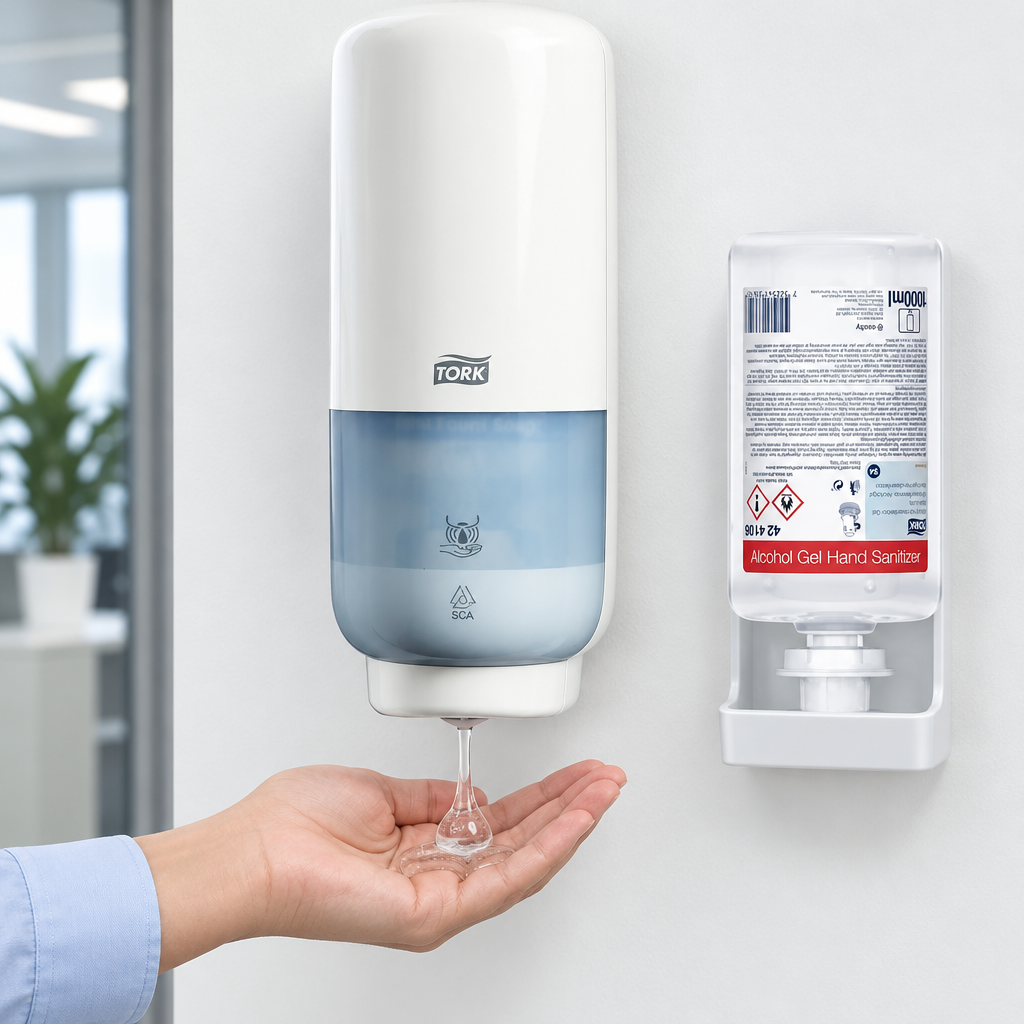 Sæbedispenser Tork S4 TouchFree, hvid, 1 liter