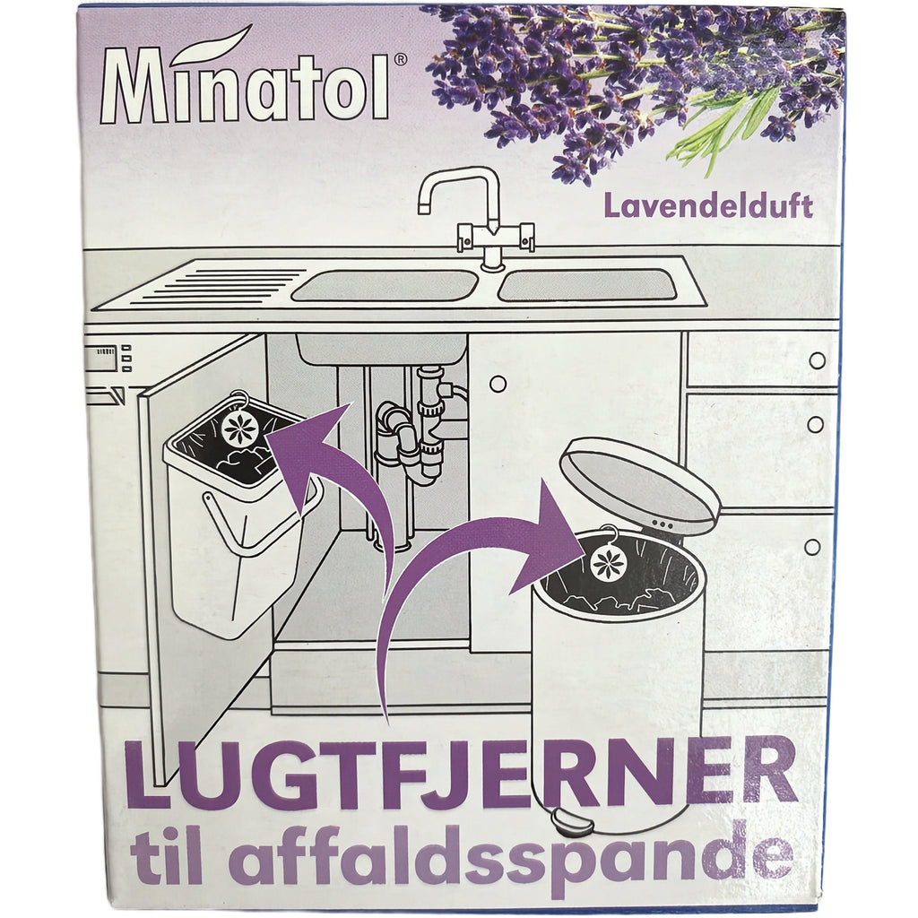 Lugtfjerner til Affaldsspande 1 stk – lavendelduft & ophæng Kun pakken