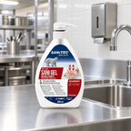 Håndgel SaniGel 70 % med pumpe, 600 ml, datovare