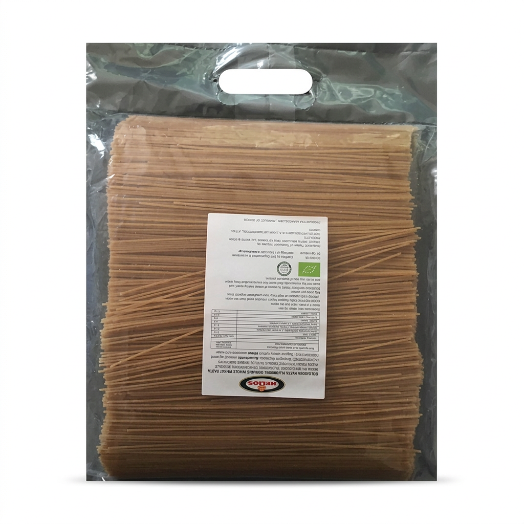 Spaghetti Helios, økologisk fuldkorn, 5 kg