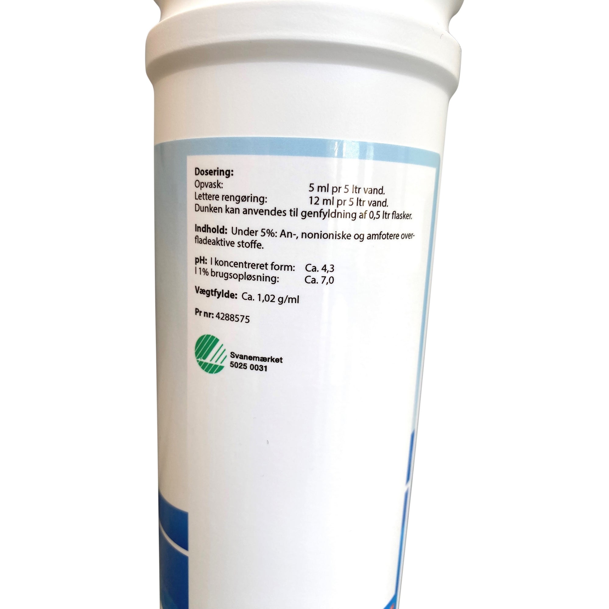 Håndopvask Svanemærket uden Farve & Parfume 1 ltr Bagfra Deklaration