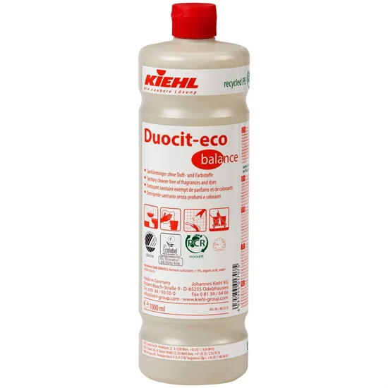 Duocit-eco Balance Sanitetsrengøring uden duft- og farvestoffer 1L