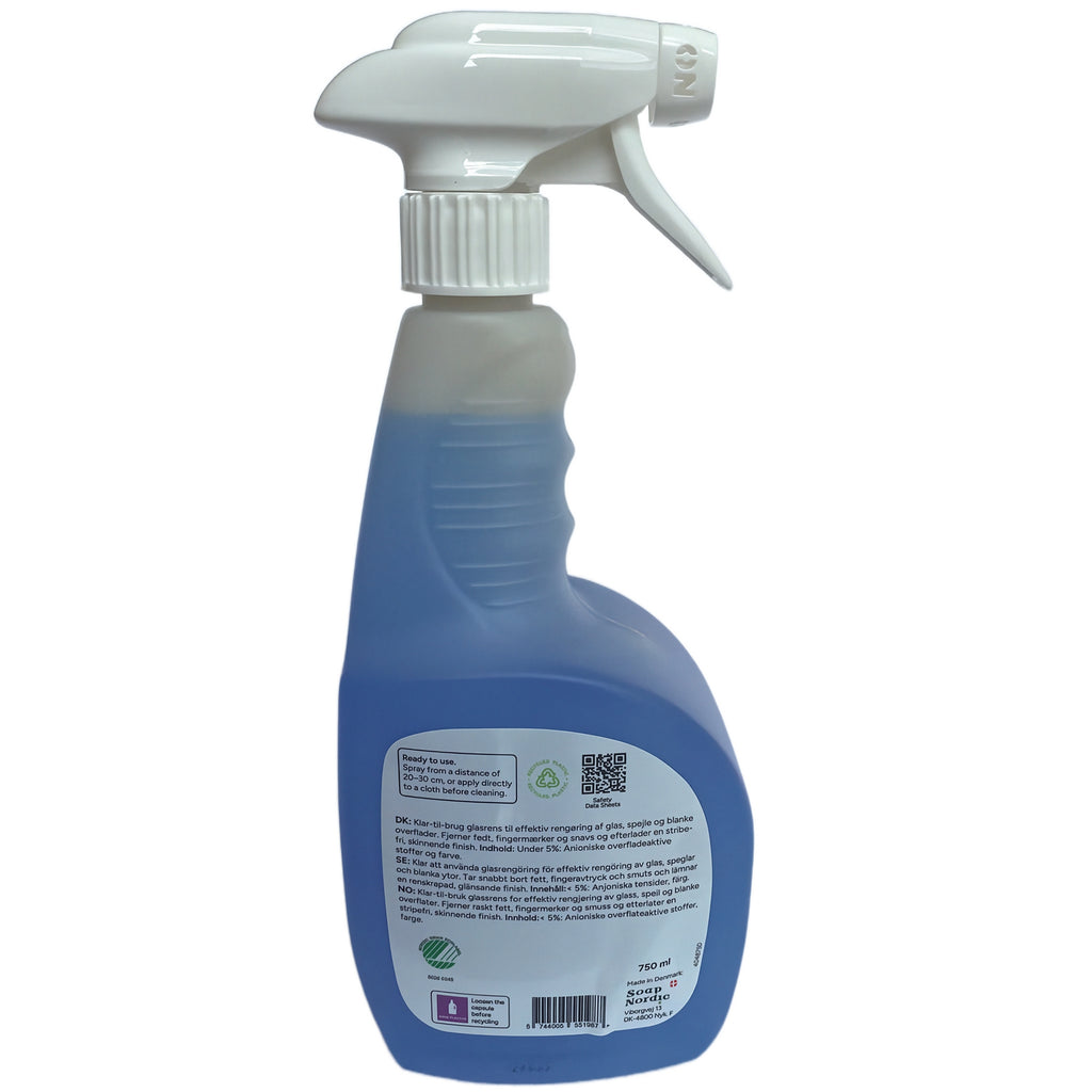 Glasrens Green Pure Fix Svanemærket 1 x750ml Bagsiden