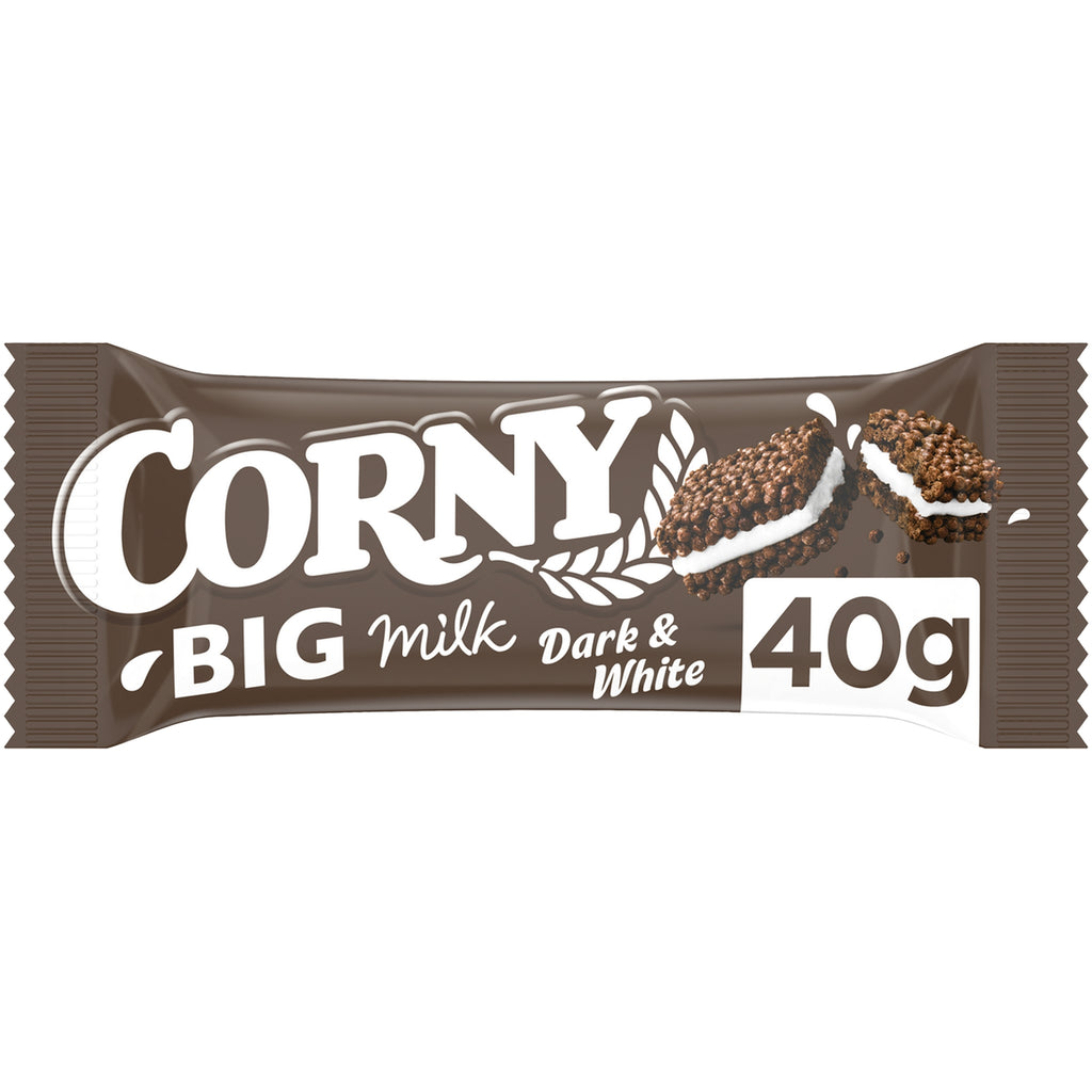Corny Müslibar Milk Dark & White 24 x 40 g Chokolade