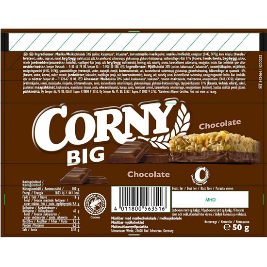 Corny müslibar chokolade 1x24 stk