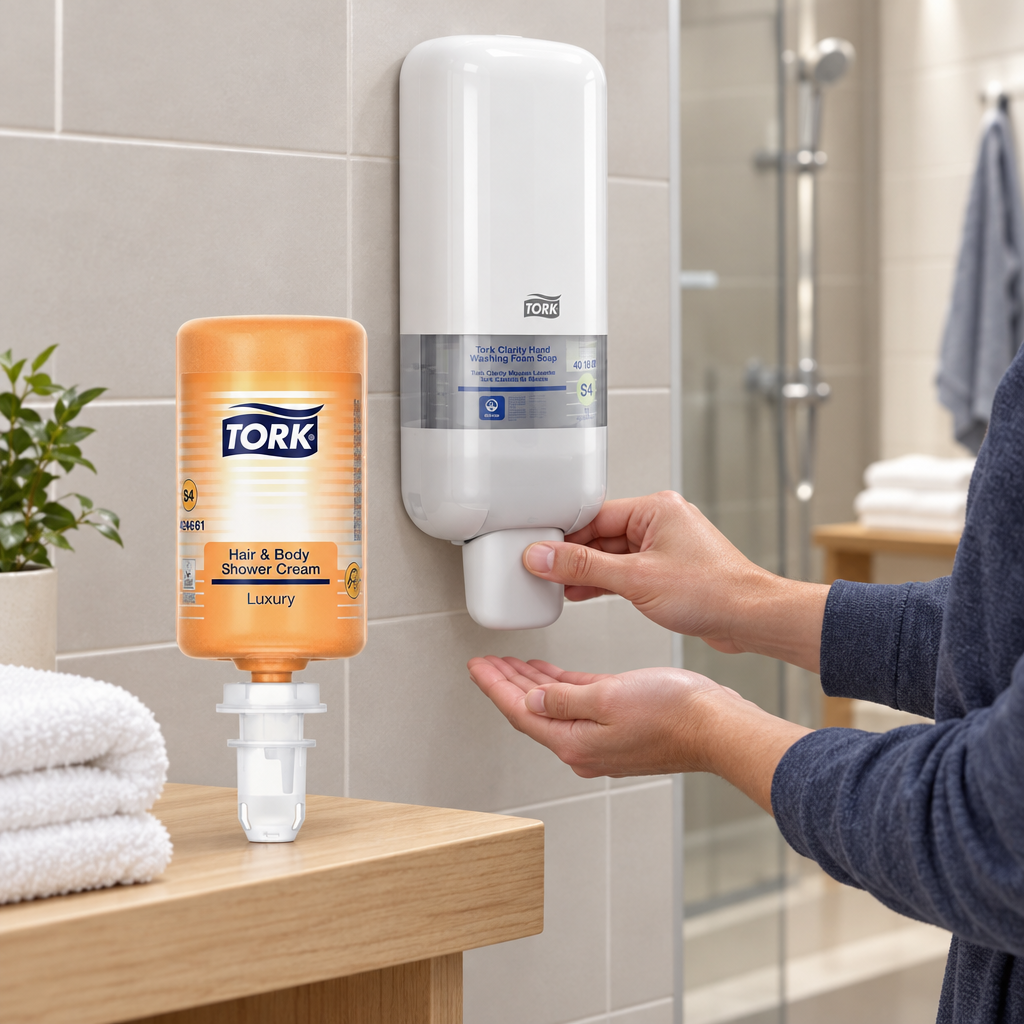 Badesæbe Tork S4 Hair & Body 424661, 6 × 1 L
