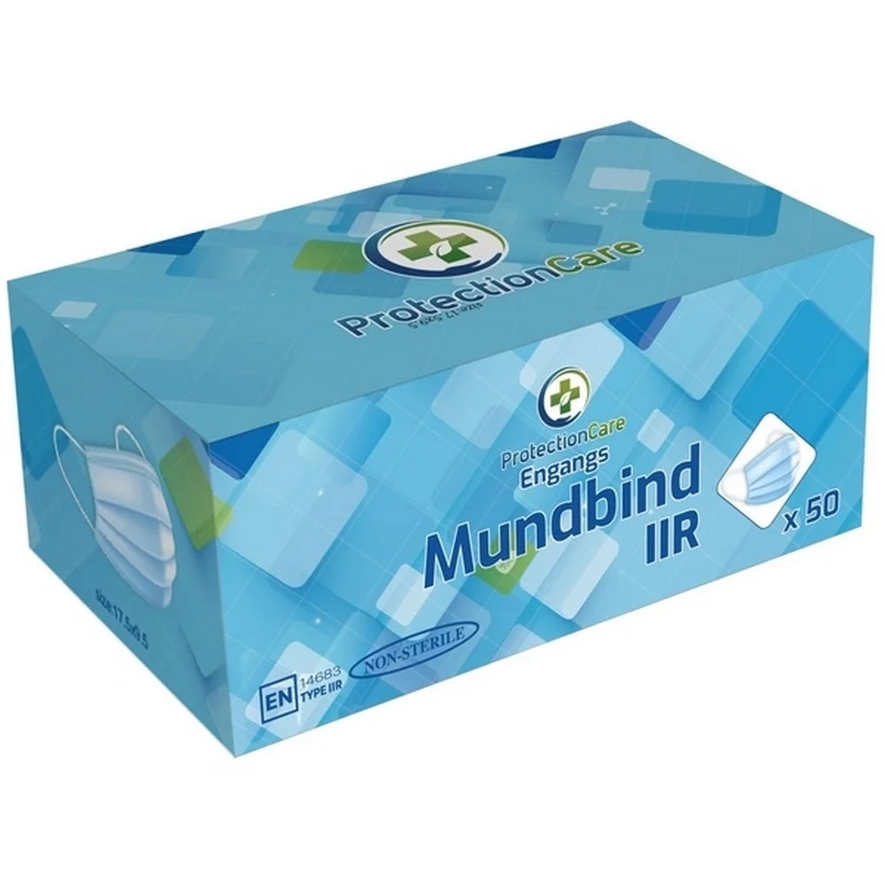 Mundbind med elastik 3-lags IIR Godkendte 50 stk DATOVARE