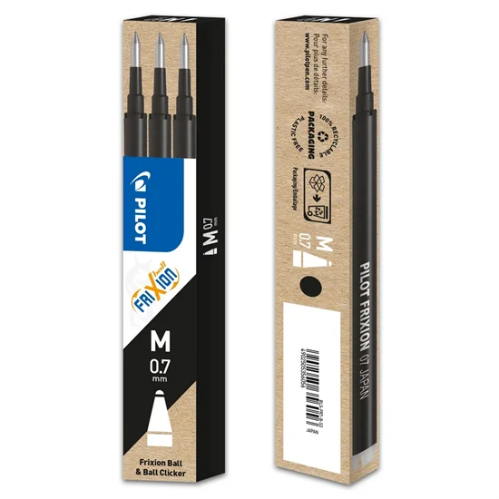 Refill SORT til Pilot Frixon 0,7 Kuglepen 1x3-pack