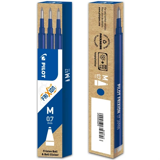 Refill BLÅ til Pilot Frixon 0,7 Kuglepen 1x3-pack