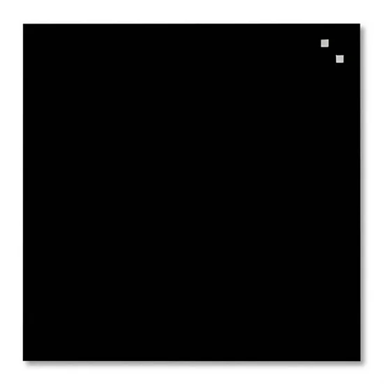 Magnetisk glastavle sort 45x45 cm.