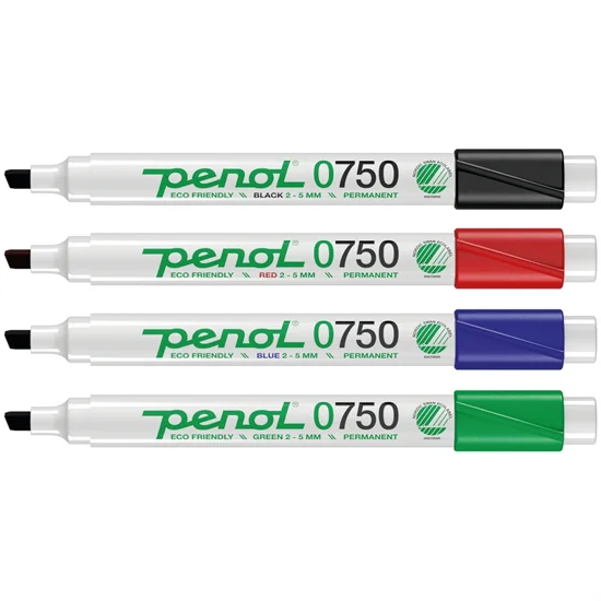Permanent Marker RØD Penol 750 Medium Eco 10 stk