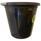 Spand med Hank Sort Genbrugsplast 10L